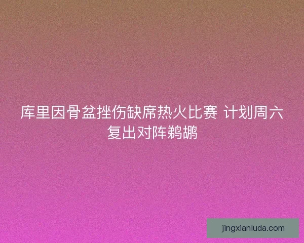 库里因骨盆挫伤缺席热火比赛 计划周六复出对阵鹈鹕