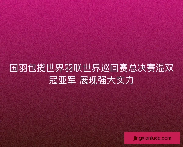 国羽包揽世界羽联世界巡回赛总决赛混双冠亚军 展现强大实力